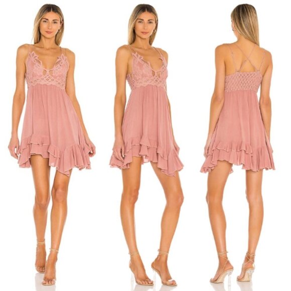 New! Free People Adella Slip Dress light pink nwt 30450 - Picture 2 of 10